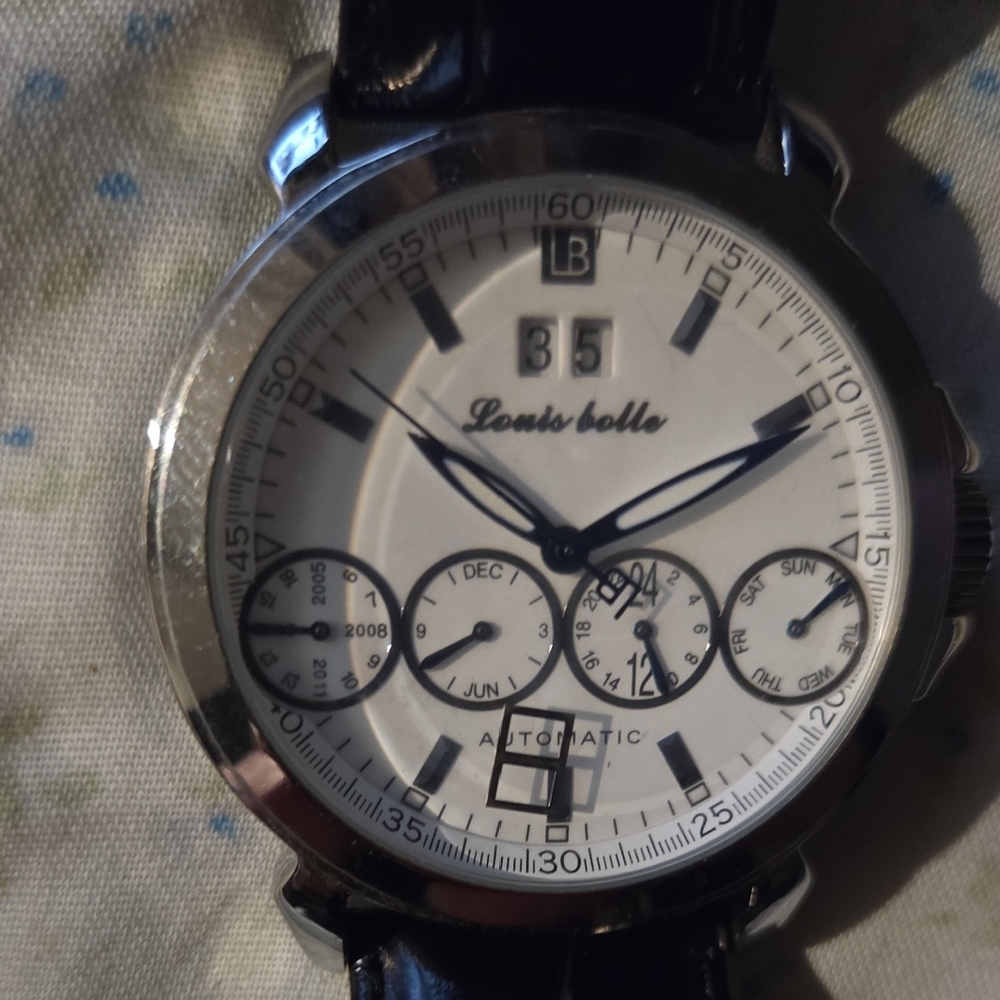 Silver and Black Men's Watch